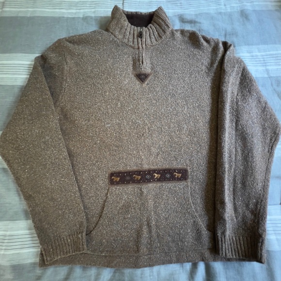 Woolrich women’s 1/4 zip clove light brown sweater XL - Picture 1 of 11